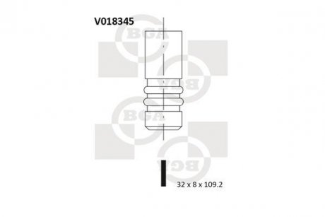 Клапан двигателя BGA V018345