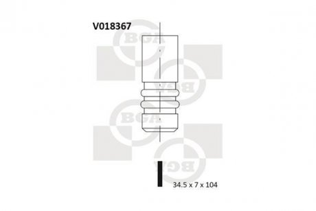 Клапан двигуна BGA V018367 (фото 1)