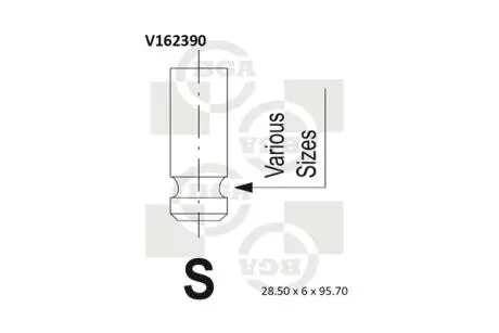 Клапан двигателя BGA V162390