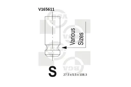 Клапан выпускной BGA V165611