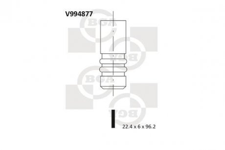 Клапан двигателя BGA V994877 (фото 1)