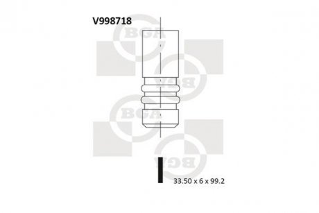 Клапан двигателя BGA V998718
