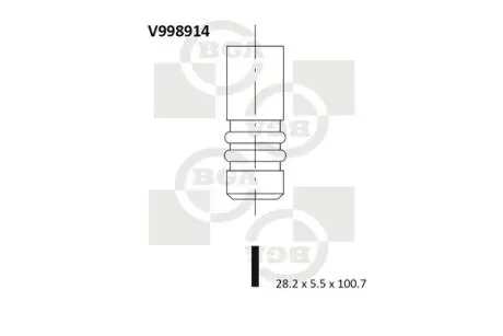 Клапан двигателя BGA V998914