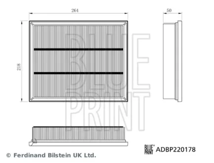 Фільтр повітряний (фільтруючий елемент) MG MG 3, MG ZS 1.5H 02.24- BLUE PRINT ADBP220178