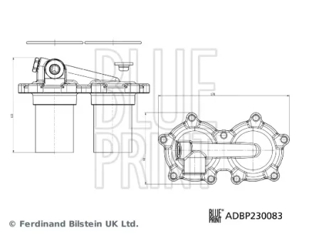 TOYOTA Паливний фільтр LAND CRUISER 300 (_J3_) 3.3 (FJA300) 21-, LEXUS LX (_J3_) 500d AWD (FJA310) 21- BLUE PRINT ADBP230083