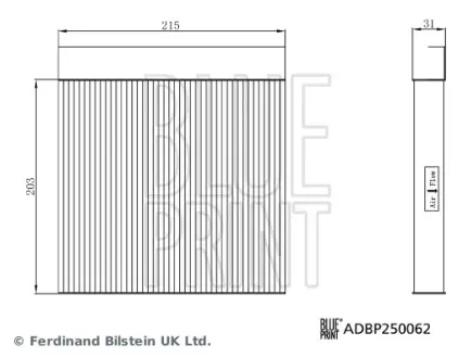 Автозапчасть BLUE PRINT ADBP250062