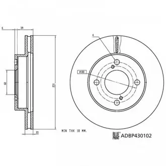 Диск тормозной BLUE PRINT ADBP430102