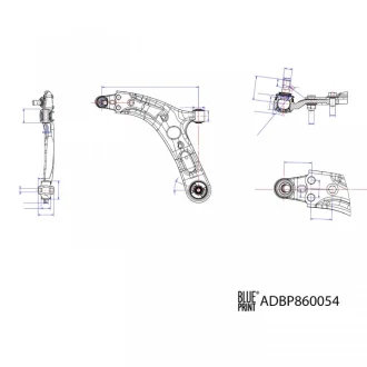 Рычаг подвески передний Лев нижн передн 12 мм HYUNDAI I30, KIA CEED, PRO CEED 1.0-2.0 11.11- BLUE PRINT ADBP860054