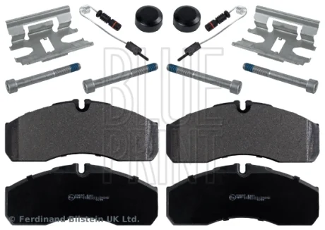 Комплект гальмівних колодок передн, MERCEDES SPRINTER 5-T (B905) 2.7D 04.01-05.06 BLUE PRINT ADU174279