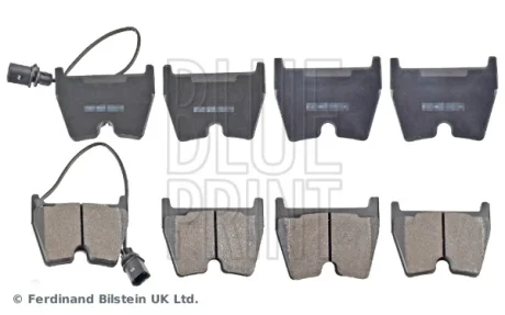 Комплект гальмівних колодок передн, AUDI A4 B7, A5, A6 C5, R8, R8 SPYDER LAMBORGHINI GALLARDO VW PHAETON 3.0D-6.0 04.02- BLUE PRINT ADV184266
