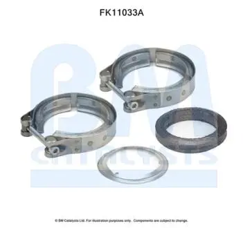 Монтажний елемент випускної системи (монтажний комплект) підходить до BM11033 BM11033P VW MULTIVAN T5, TRANSPORTER T5 2.5D 04.03-11.09 BM CATALYSTS FK11033