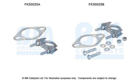 Монтажний комплект, труба вихлопного газу BM CATALYSTS FK50025 (фото 1)