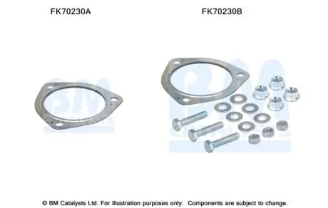 Монтажний комплект, труба вихлопного газу BM CATALYSTS FK70230
