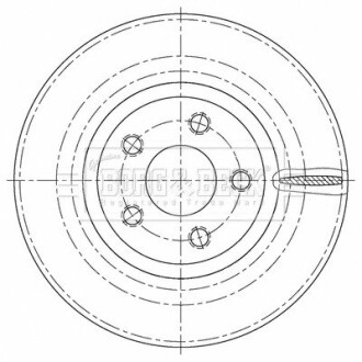Диск гальмівний (передній) Range Rover Evoque 11-/Ford Galaxy/S-MAX 06-15 (300x28) BORG & BECK BBD5465