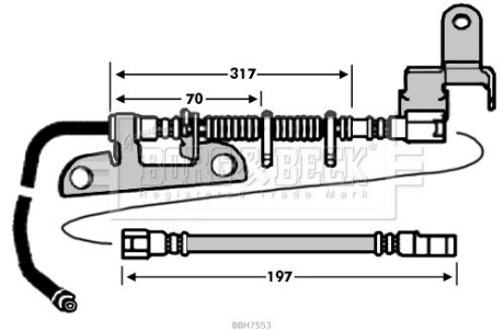 Шлангопровід BORG & BECK BBH7553