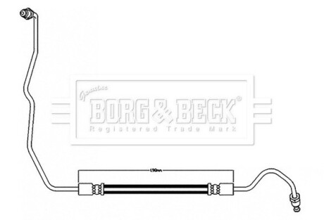 Шланг гальмівний (задній) (L) Renault Megane/Scenic 1.2-2.0dCi 08- (L=198mm) BORG & BECK BBH8596