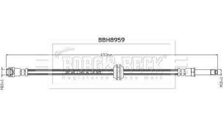 Гальмiвний шланг BORG & BECK BBH8959 (фото 1)