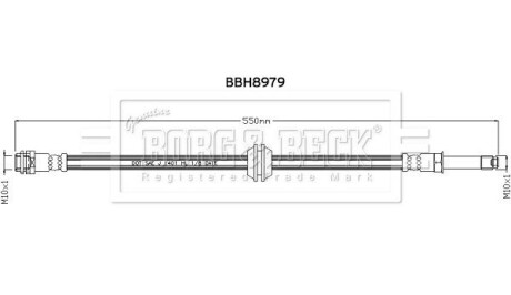 Гальмiвний шланг BORG & BECK BBH8979