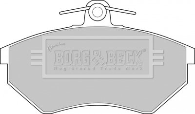 Тормозные колодки, дисковый тормоз.) BORG & BECK BBP1406