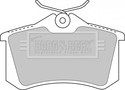 Гальмівні колодки, дискове гальмо (набір) BORG & BECK BBP1512 (фото 1)