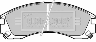 Гальмівні колодки, дискове гальмо (набір) BORG & BECK BBP1565