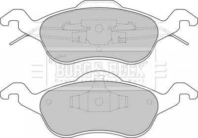 Гальмівні колодки, дискове гальмо (набір) BORG & BECK BBP1602