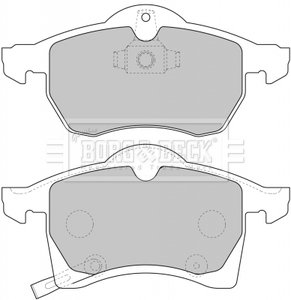 Тормозные колодки, дисковый тормоз.) BORG & BECK BBP1612