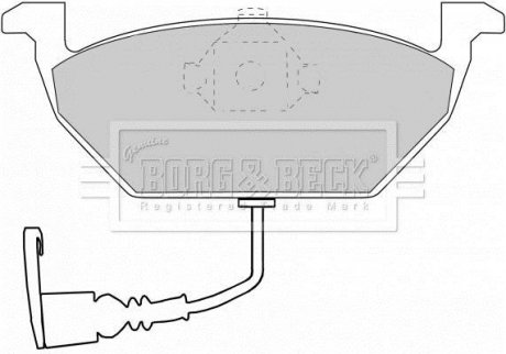 Тормозные колодки, дисковый тормоз.) BORG & BECK BBP1617 (фото 1)
