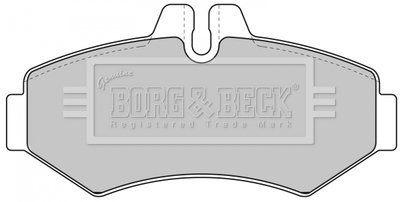 Гальмівні колодки, дискове гальмо (набір) BORG & BECK BBP1667