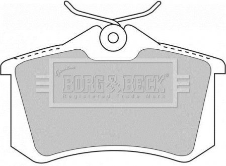 Гальмівні колодки, дискове гальмо (набір) BORG & BECK BBP1778