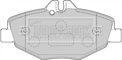 Гальмівні колодки, дискове гальмо (набір) BORG & BECK BBP1796