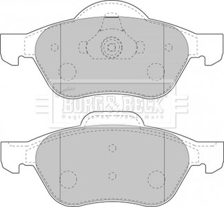 Гальмівні колодки, дискове гальмо (набір) BORG & BECK BBP1806