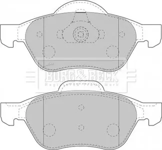 Гальмівні колодки, дискове гальмо (набір) BORG & BECK BBP1806