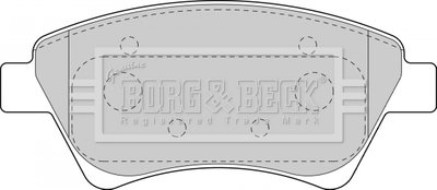 Тормозные колодки, дисковый тормоз.) BORG & BECK BBP1821