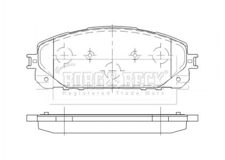 Гальмівні колодки (набір) BORG & BECK BBP2485