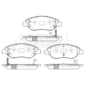 Колодки гальмівні (передні) Fiat Tipo 15- BORG & BECK BBP2615