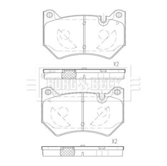 Тормозные колодки (передние) Audi Q5 17- BORG & BECK BBP2825