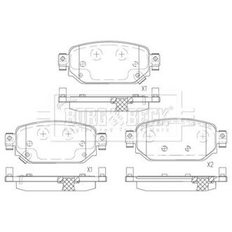 Гальмiвнi колодки дисковi BORG & BECK BBP2830