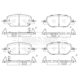 Колодки гальмівні (задні) Honda CR-V 16- BORG & BECK BBP2834