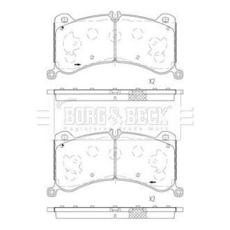 Гальмiвнi колодки дисковi BORG & BECK BBP2877 (фото 1)