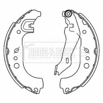 Колодки тормозные (задние) Skoda Roomster 1.2 TSI/1.6 TDI 06-15 (барабани)) (228.4x32) BORG & BECK BBS6514