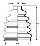 Комплект резиновых пыльников. BORG & BECK BCB2358