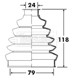 Комплект резиновых пыльников. BORG & BECK BCB2366