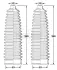 BORG &amp; BECK - Пильовик кермової рейки к-т BORG & BECK BSG3425 (фото 1)