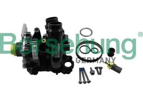 Помпа води Audi A3-A8/Skoda Octavia/VW Golf V/VI 1.8TFSI/2.0TFSI 06- (з термостатом,датчиком t) Borsehung B19130