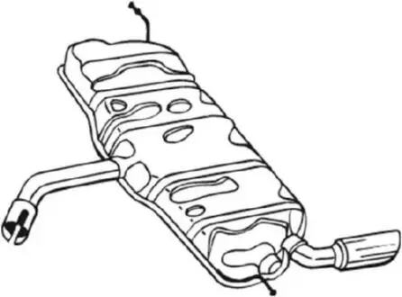 Глушитель задняя часть AUDI A3 (03-12), SEAT Altea (04-10), SEAT Leon (05-12), SEAT Toledo (04-09), VW Golf (04-12), VW Golf Plus V (05-14) BOSAL 105-503