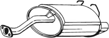 Глушитель выхлопных газов (конечный) BOSAL 163725