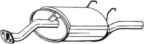 Глушитель выхлопных газов (конечный) BOSAL 163727