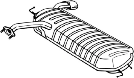 Глушник вихлопної системи задній HYUNDAI TUCSON, KIA SPORTAGE II 2.0 08.04-08.10 BOSAL 165069