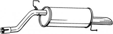 Глушитель, алюм. cталь, задн. часть OPEL CORSA III 1.2i -16V (01/10-) HTB (185-313) BOSAL 185313